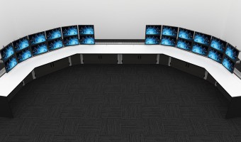 U-shaped control room console furniture
