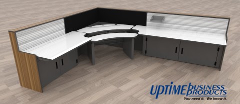 single tech control room console furniture, corner position